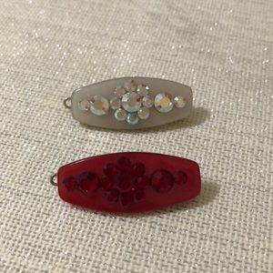 Tarina Tarantino rhinestone hair clips